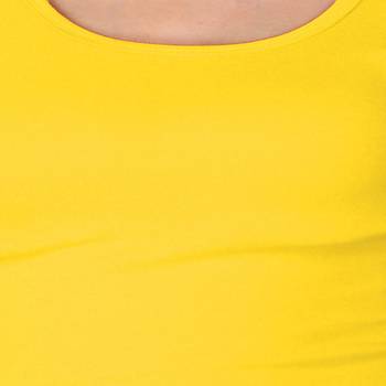 Yellow Cotton Lycra  stitched blouse 4