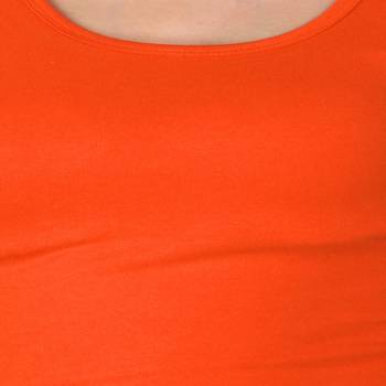Orange Cotton Lycra  stitched blouse 4