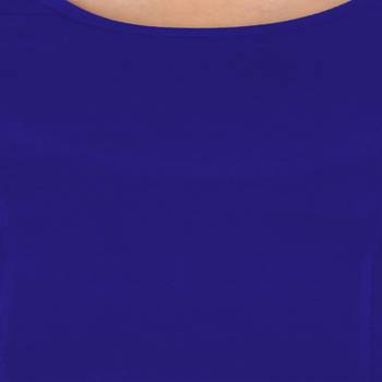 Blue Cotton Lycra  stitched blouse 4