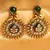AWESOME ANTIQUE MEENAKARI GREEN DESIGNER EARRINGS -DJ17078