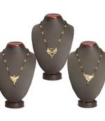 Ethnic  Multicolor  Gold Plated With Stone Studded Combo Mangalsutra