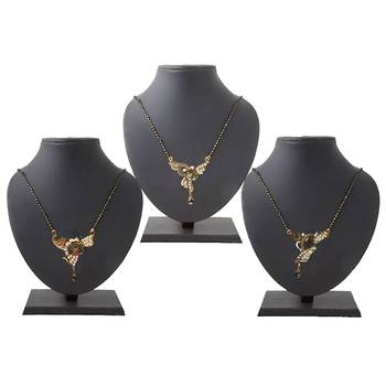 Ethnic  Multicolor  Gold Plated With Stone Studded Combo Mangalsutra 1