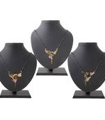 Ethnic  Multicolor  Gold Plated With Stone Studded Combo Mangalsutra