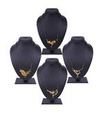 Ethnic  Multicolor  Gold Plated With Stone Studded Combo Mangalsutra