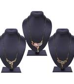 Ethnic  Multicolor  Gold Plated With Stone Studded Combo Mangalsutra