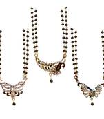 Ethnic  Multicolor  Gold Plated With Stone Studded Combo Mangalsutra