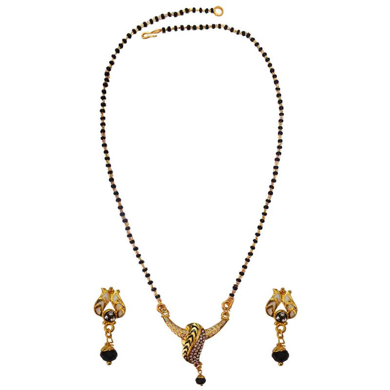 Traditional  Kareena Kapoor Inspired Meenakari Design Mangalsutra Set