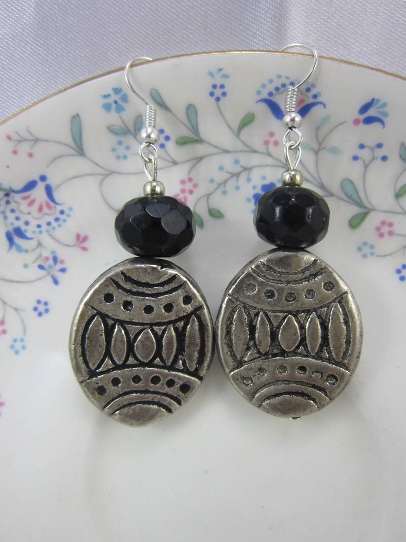 The Black and Silver Earrings