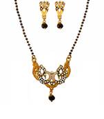 Traditional  Kareena Kapoor Inspired Peacock Meenakari Design Mangalsutra Set