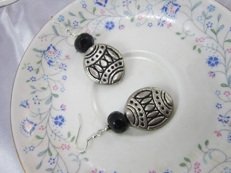 The Black and Silver Earrings