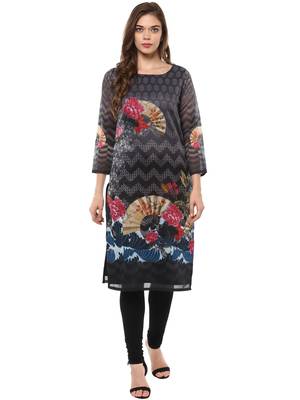 Multi stitched Poly Chanderi stitched kurti 1