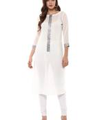White stitched Georgette stitched kurti