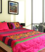 Vibrant Flower King Size 5 Pcs Quilted Bedspread