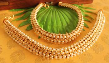 Gorgeous Antique Pearl Designer Anklets 1