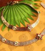 Gorgeous Two Tone Trendy Kundan Anklets