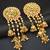 gold pearl jhumkas