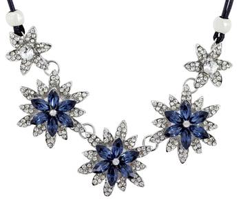 Black rhodium stone necklaces 1