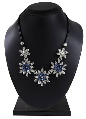 Black rhodium stone necklaces 3