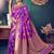 Purple woven silk saree with blouse