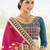 Magenta embroidered silk saree with blouse