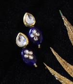 Blue Stone Kundan Work Studs
