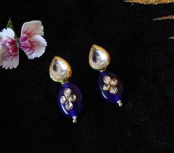 Blue Stone Kundan Work Studs 2