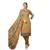 Coffee printed rayon salwar with dupatta