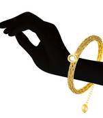 Traditional Wear Gold Finish With Kundan Bracelet Bangle For Women And Girls