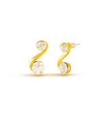 White Stone Daily Wear Simple Gold Finish Tops