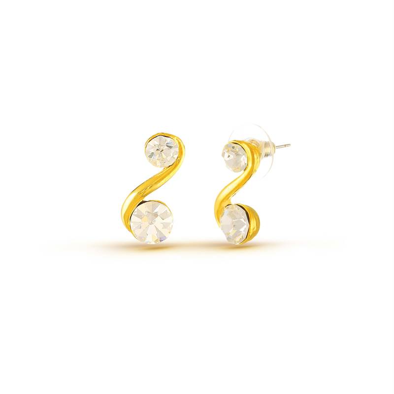 White Stone Daily Wear Simple Gold Finish Tops