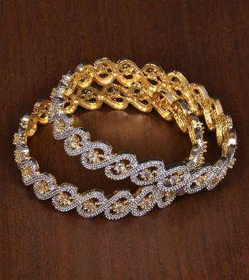 Gold cubic zirconia bangles-and-bracelets 1