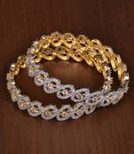 Gold cubic zirconia bangles-and-bracelets