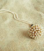 Lalso White Pearl Bor Borla Maang Tikka Wedding and Festival Jewelry