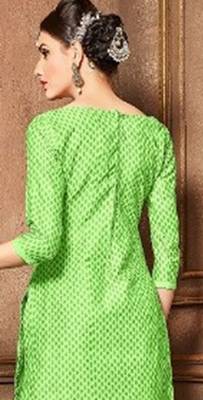 Parrot green embroidered lawn salwar with dupatta 2