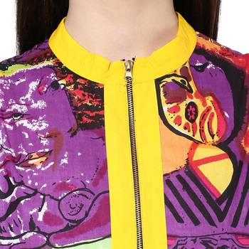 Purple printed cotton stitched kurtas-and-kurtis 4