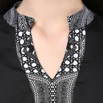 Black printed polyester stitched kurtas-and-kurtis 4