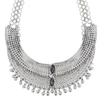Bridal Antique Tribal Afghani Bohemian Oxidised German Silver Heavy Choker Necklace Girls Women 1