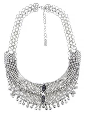 Bridal Antique Tribal Afghani Bohemian Oxidised German Silver Heavy Choker Necklace Girls Women 2