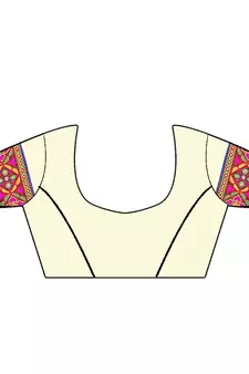 Pink Embroidered Georgette Saree With Blouse