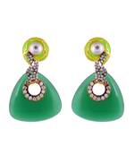 Green Onyx Americian Diamond Fashionable Earring