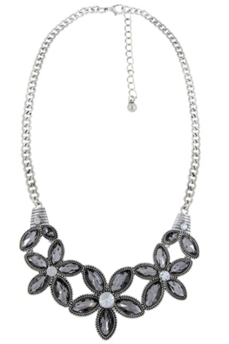 Black rhodium stone necklaces