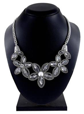 Black rhodium stone necklaces 3