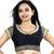 Black Dupion Silk With Pearl Lace U Neck Blouse