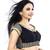 Black Dupion Silk With Pearl Lace U Neck Blouse