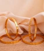 Golden bangles Patli set of four  flower design one gram gold