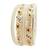 9blings 6pc Ivory White Enamel Gold Filigree Plastic Bangles