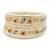 9blings 6pc Ivory White Enamel Gold Filigree Plastic Bangles