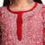 Red Embroidered Stitched Georgette Kurti 
