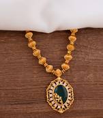  green stone necklace one gram gold