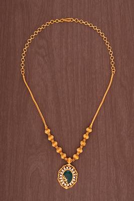  green stone necklace one gram gold 2